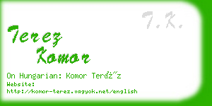 terez komor business card